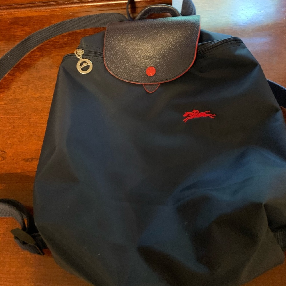 Longchamp Nylon Backpack Navy